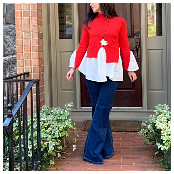 ✨LAST ONE ✨PARIS✨Red Stunning shirted sweater - Picture 8 of 8